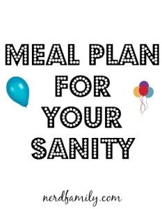 Meal Plan for Sanity