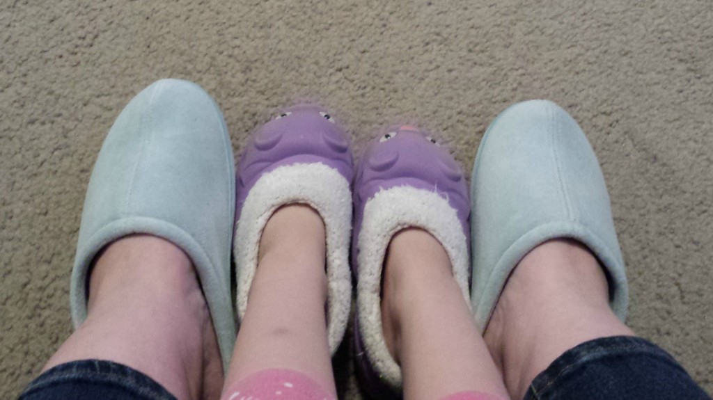 Mommy Slippers and Monkey Slippers